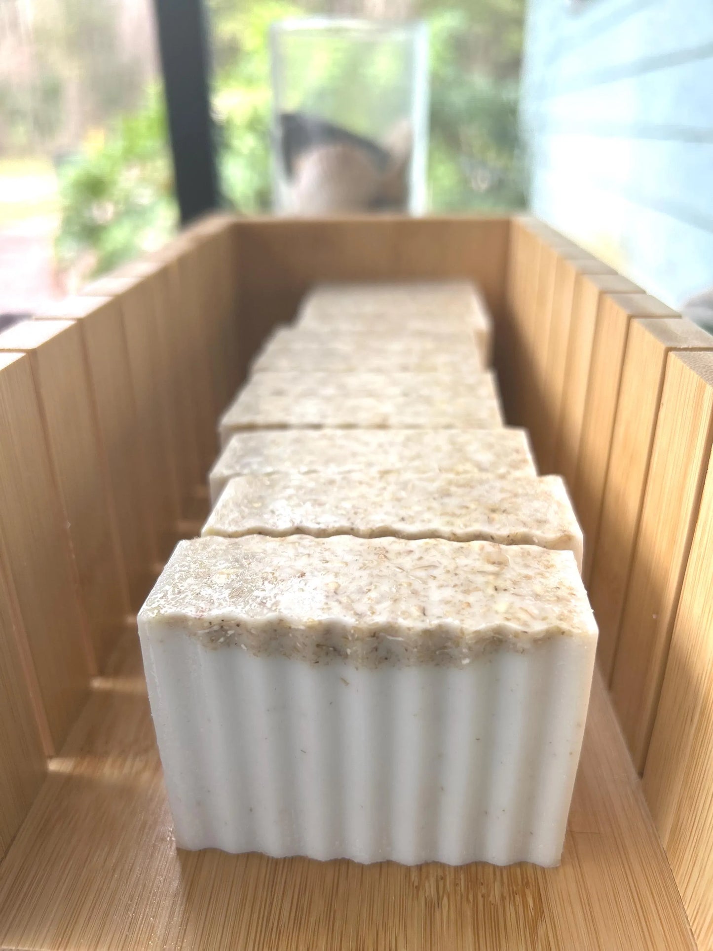 Lavender Oatmeal Cookie Exfoliating Bar for Acne-Prone Skin | Oatmeal | Exfoliating Skin | Handmade Natural | Organic Herb Infused Oils